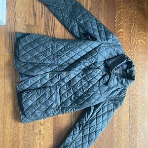 Barbour Dept B Black Puffer Jacket with Quilted Design